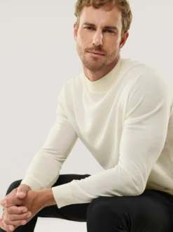 Stehbund-Pullover Merino Extrafein