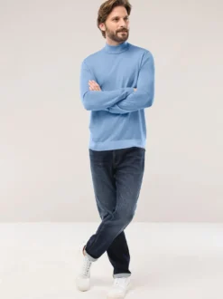 Stehbund-Pullover Merino Extrafein