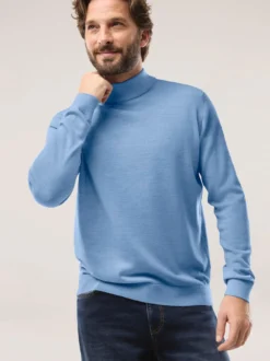 Stehbund-Pullover Merino Extrafein