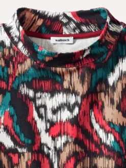 Stehbundshirt Moiree Blume