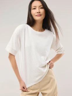 Streifenshirt Seersucker