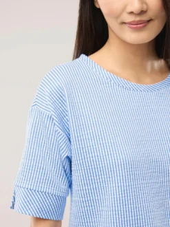 Streifenshirt Seersucker