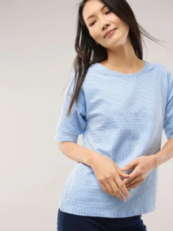 Streifenshirt Seersucker