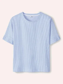 Streifenshirt Seersucker