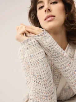 Strickjacke Bouclegarn