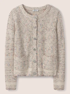 Strickjacke Bouclegarn