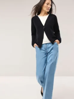 Strickjacke in Patentstrick