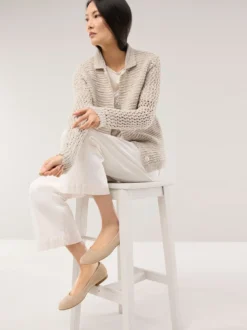 Strickjacke mit Leinen