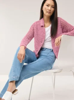 Strickjacke mit Leinen