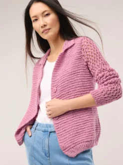 Strickjacke mit Leinen