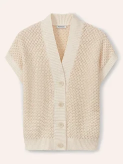 Strickweste mit Waffelstruktur