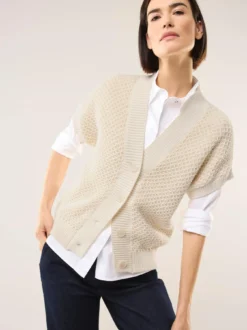 Strickweste mit Waffelstruktur