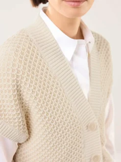 Strickweste mit Waffelstruktur
