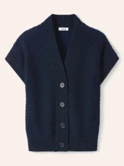 Strickweste mit Waffelstruktur