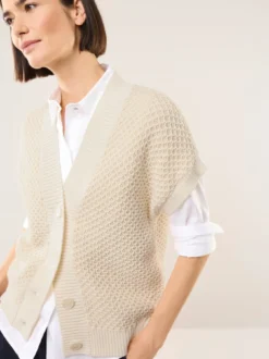 Strickweste mit Waffelstruktur