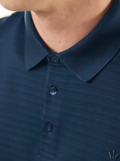 Strukturiertes Polo mit Kurzarm