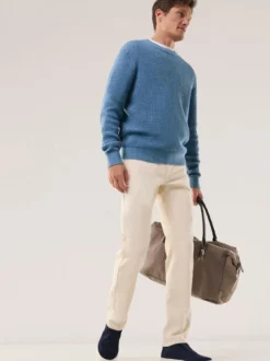 Strukturpullover Bicolor