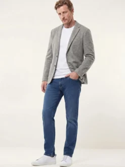 Struktur Sakko aus Jersey-Melange