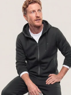 Sweatjacke mit Struktur