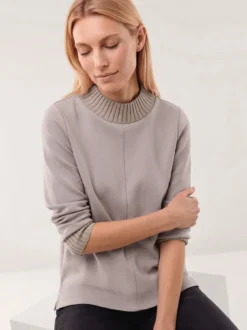 Sweatshirt mit Strick