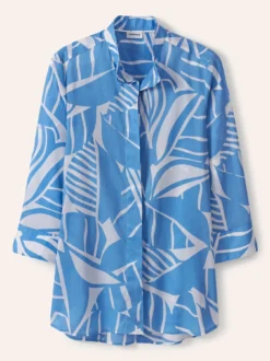 Tunika-Bluse mit Stehkragen