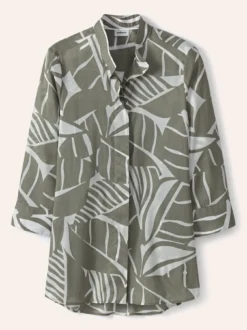 Tunika-Bluse mit Stehkragen