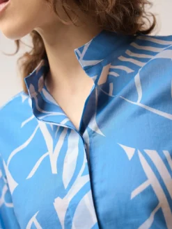 Tunika-Bluse mit Stehkragen