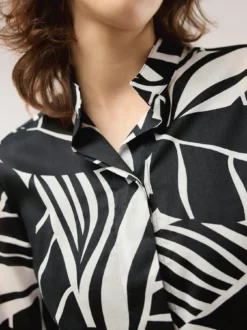 Tunika-Bluse mit Stehkragen