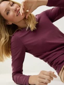 Viskose-Shirt Langarm