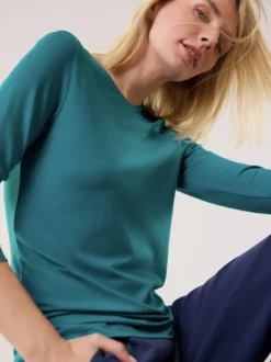 Viskose-Shirt Langarm