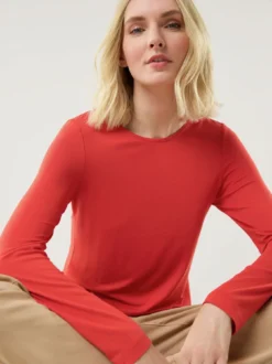 Viskose-Shirt Langarm