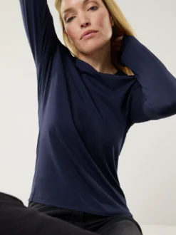 Viskose-Shirt Langarm