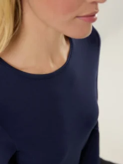 Viskose-Shirt Langarm