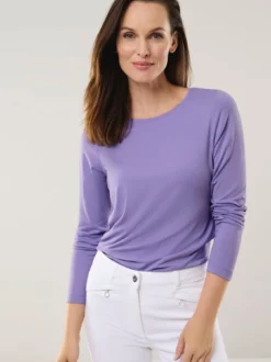 Viskose-Shirt Langarm