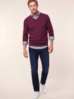 V-Pullover Merino Extrafein