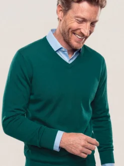 V-Pullover Merino Extrafein