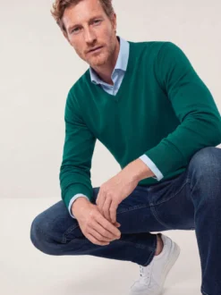 V-Pullover Merino Extrafein
