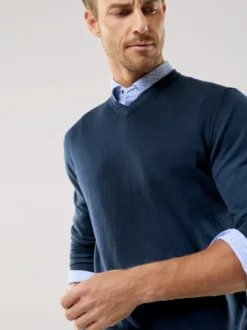 V-Pullover Merino Extrafein
