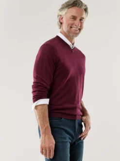 V-Pullover Merino Extrafein