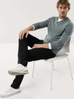 V-Pullover Merino Extrafein