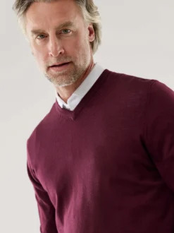 V-Pullover Merino Extrafein