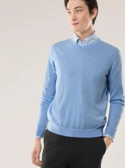 V-Pullover Merino Extrafein