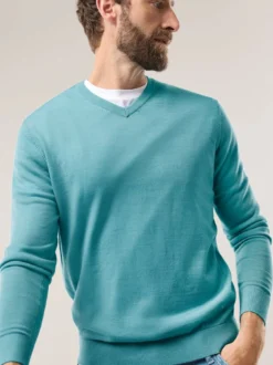 V-Pullover Merino Extrafein