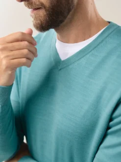V-Pullover Merino Extrafein