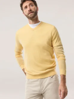 V-Pullover Merino Extrafein