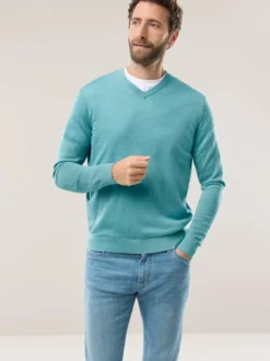V-Pullover Merino Extrafein