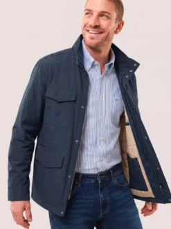 Wärmende Langjacke mit 9 Taschen