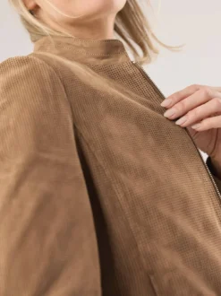Ziegenvelours Perfo Blouson